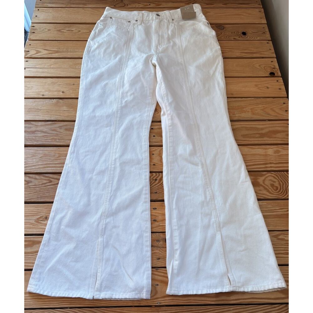 Madewell NWT Women’s Baggy Flare jeans size 30 White N9